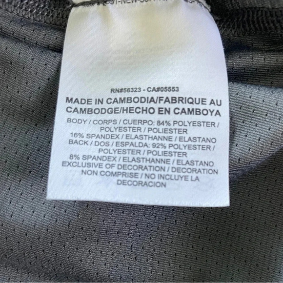 Nike Pro Dri Fit Women's Large Gray Perforated Back Active Shirt - Short Sleeves - Picture 7 of 8